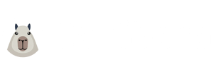 Logo Capibara texto blanco horizontal